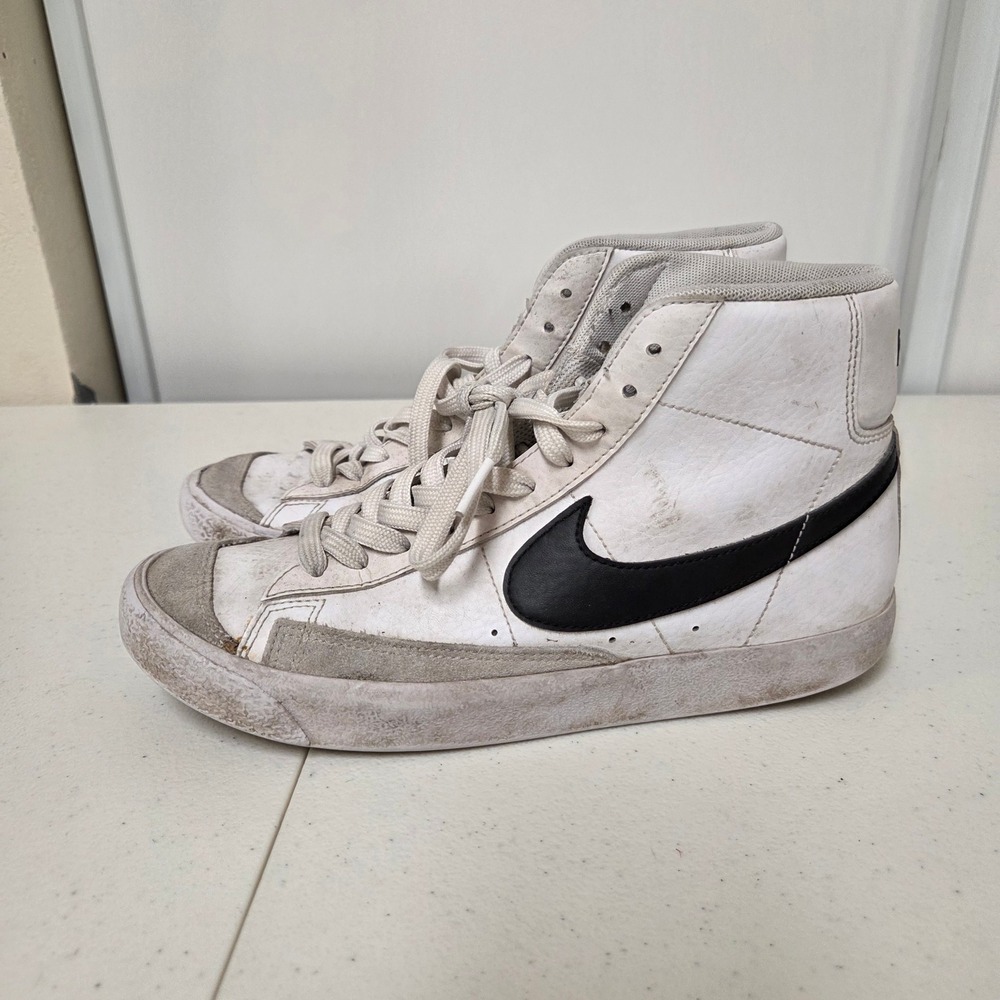 Nike Blazer Mid 77 White Black High Top Sneakers 7Y CZ1088-101